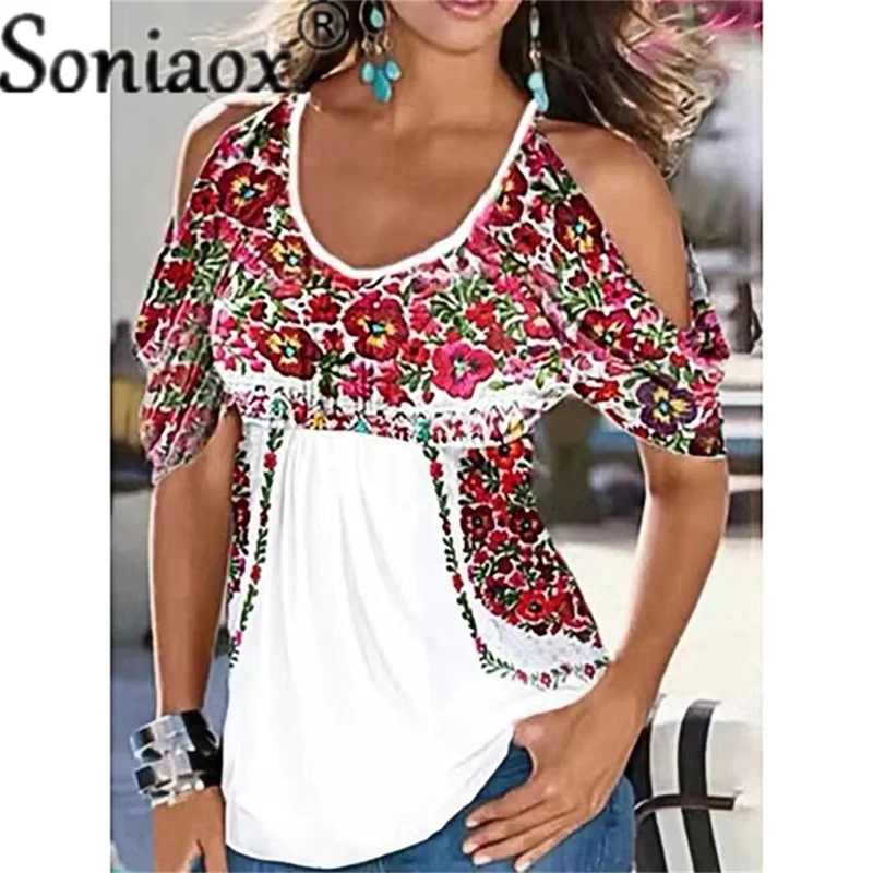 Женская блуза с открытыми плечами - Фотография_4