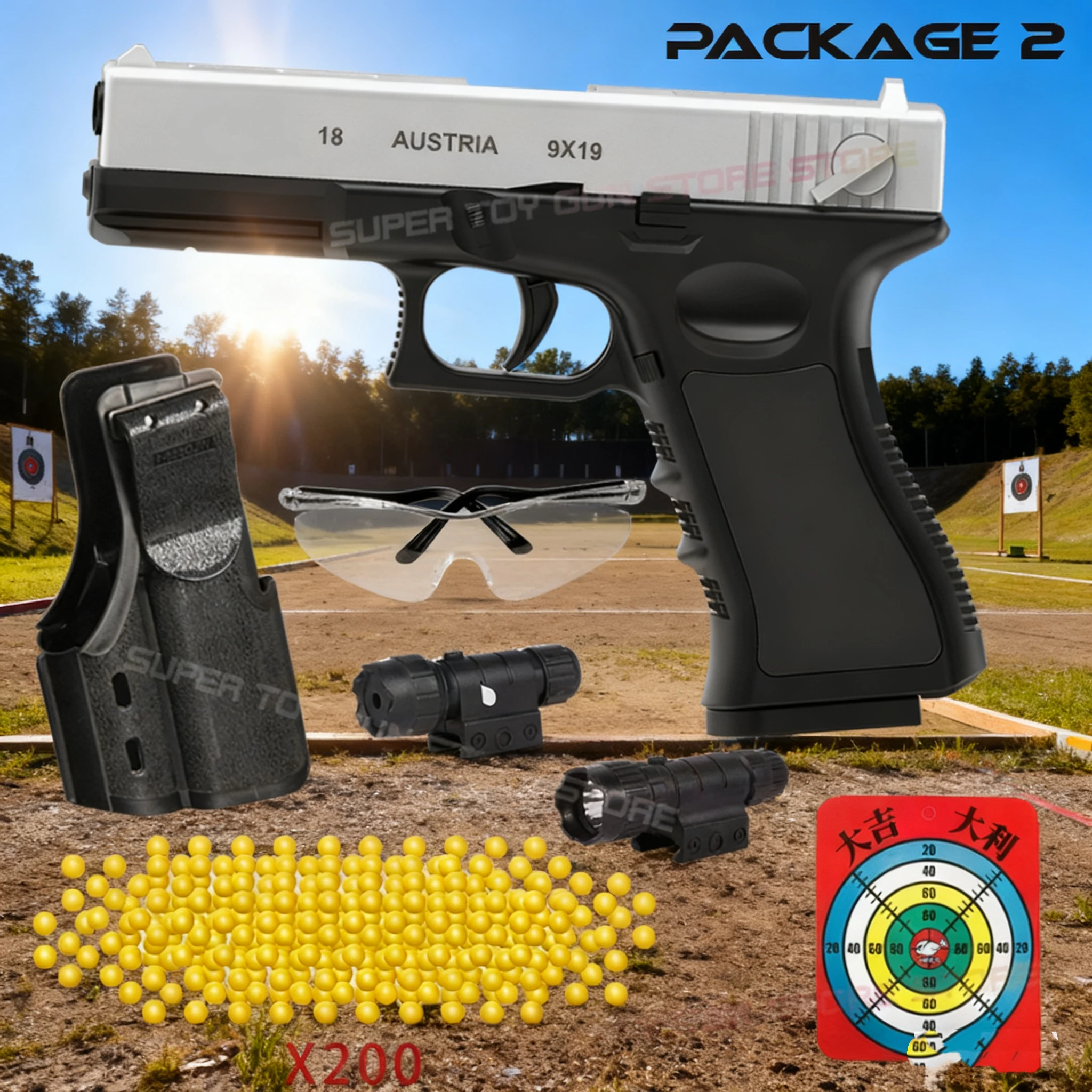 Черный игрушечный пистолет г18 - Фотография_6