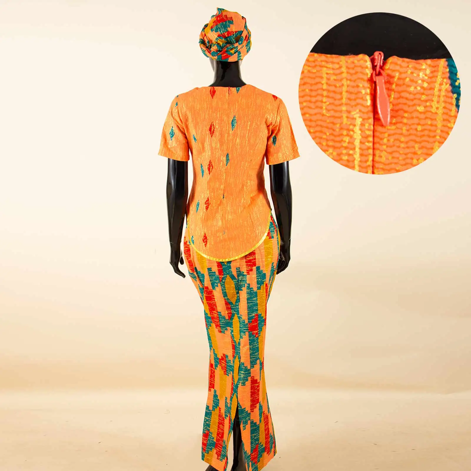 Африканский женский комплект с юбкой - Фотография_4