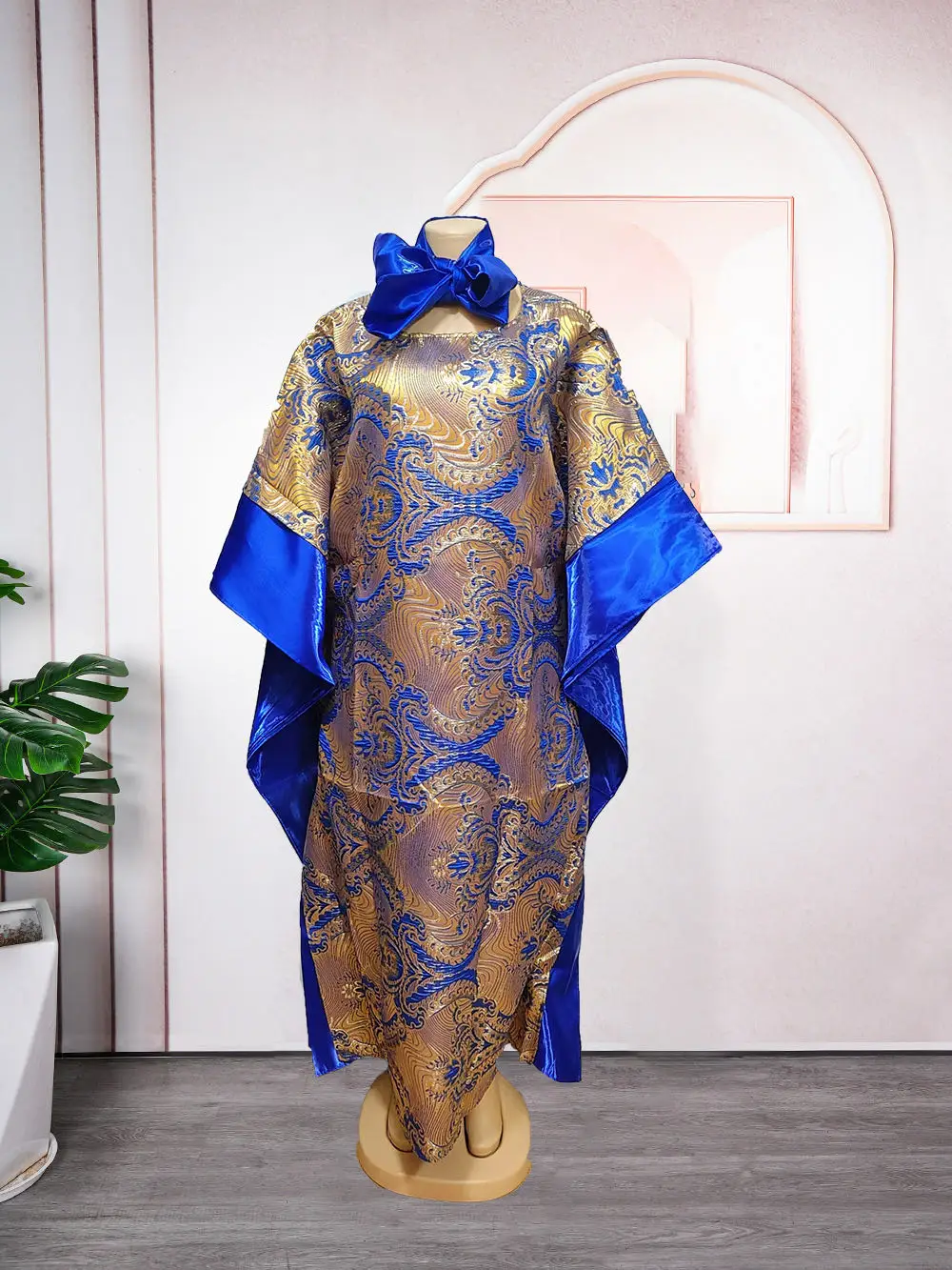 Платье-кафтан абая с v-образным - Фотография_5