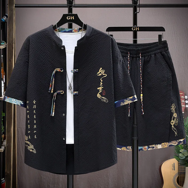 Рубашки + шорты, мужские повседневные - Фотография_2