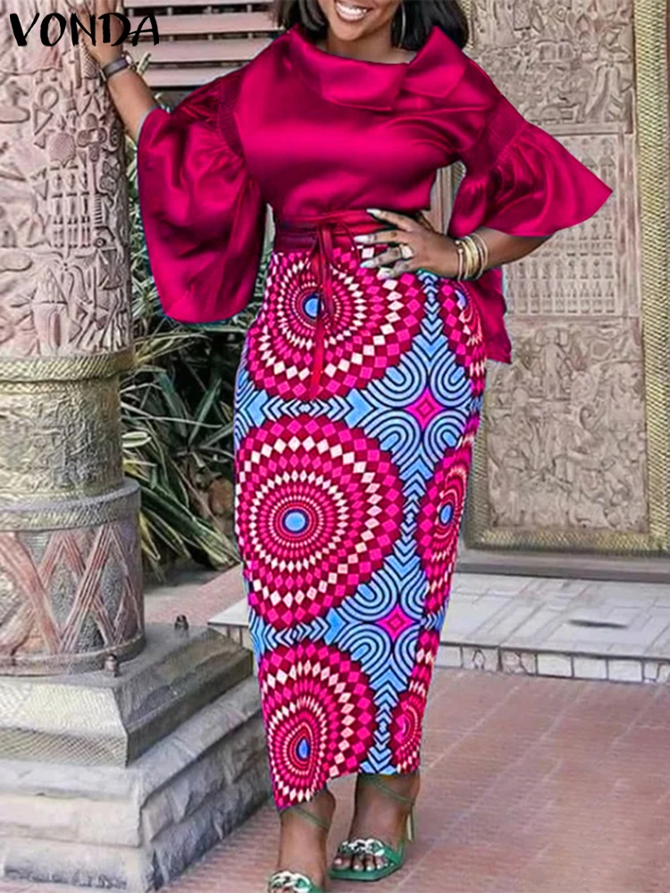 Vonda женские атласные комплекты платьев