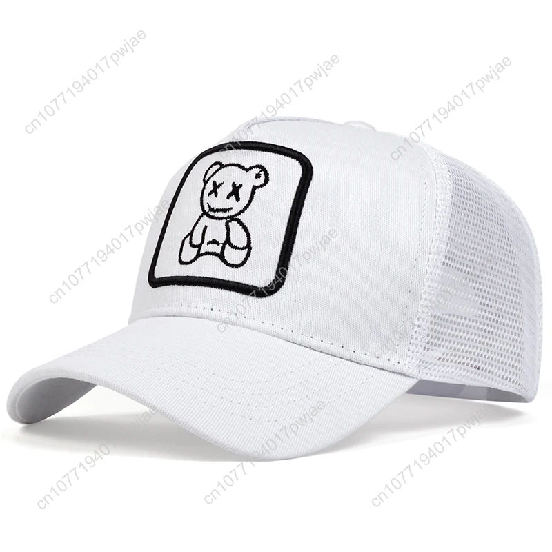 Бейсбольные сетчатые кепки унисекс xx с вышивкой «маленький медвежонок» - Фотография_5