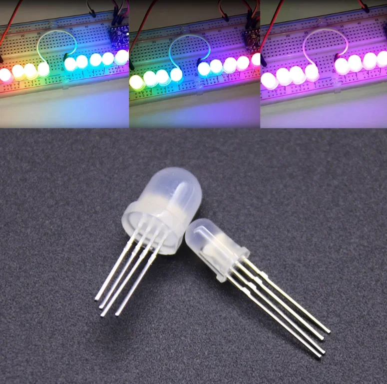 이불 led rgb dc5v rozproszony okrągły