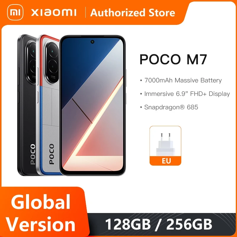 Глобальная версия poco m7 snapdragon ®   смартфон 685 nfc 128 гб/256 гб