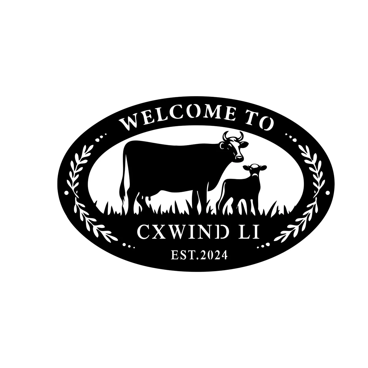 Персонализированный металлический знак коровы на заказ - Фотография_4