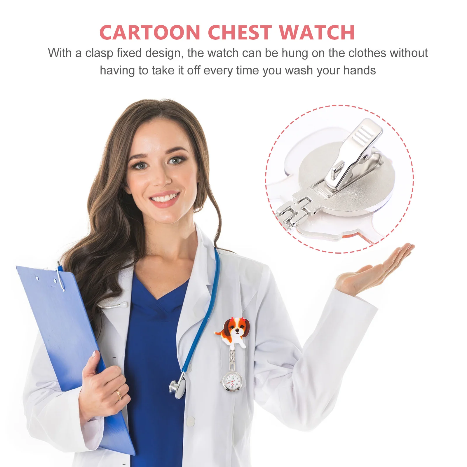 Lifkome 1 комплект светодиодных карманных часов с зажимом для мужчин