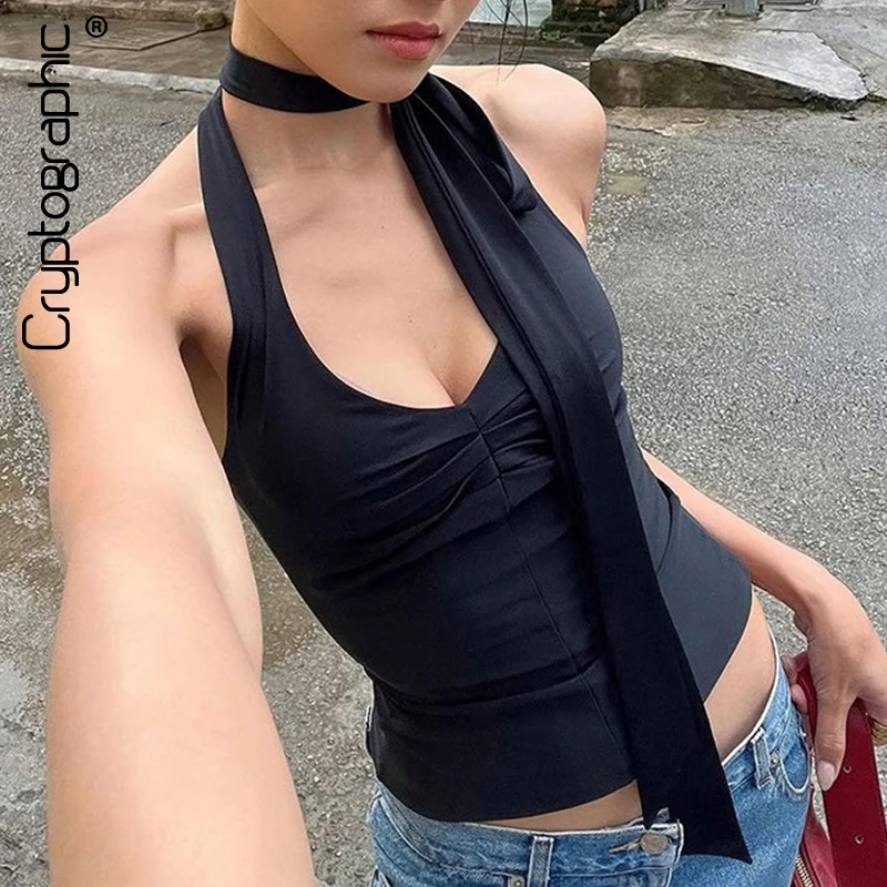 Женский укороченный топ cryptographic
