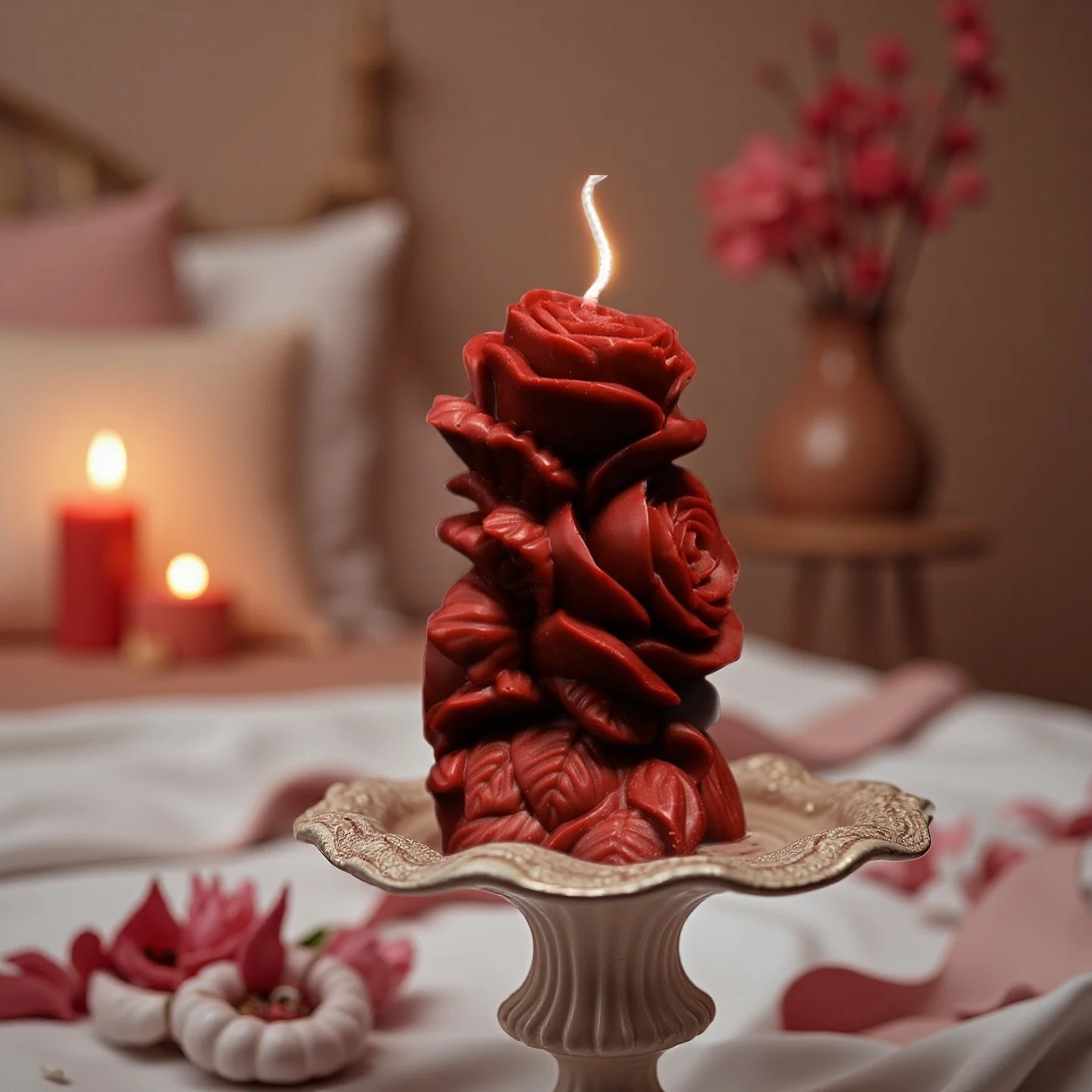 Ароматическая свеча 3d rose low - Фотография_4