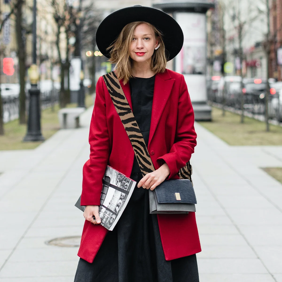 Прочный плечевой ремень с принтом зебры - Фотография_2