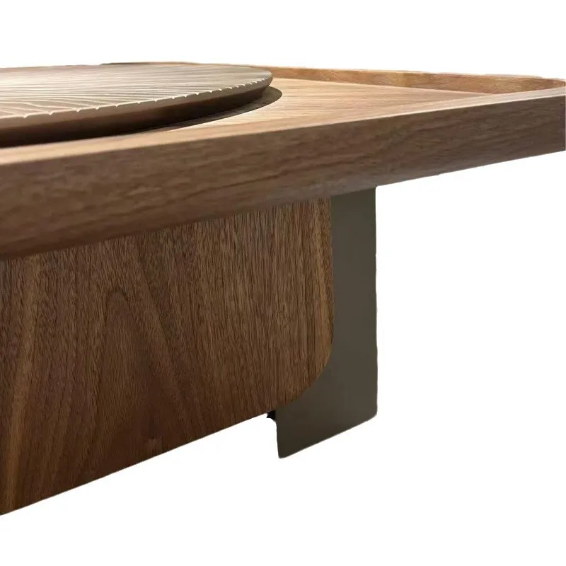 Скандинавские роскошные дизайнерские журнальные столики из цельного дерева - Фотография_5