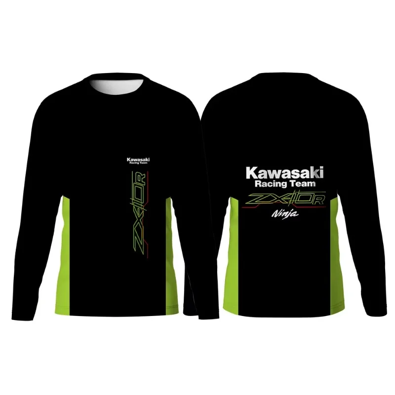 Новая летняя команда kawasaki для езды на мотоцикле