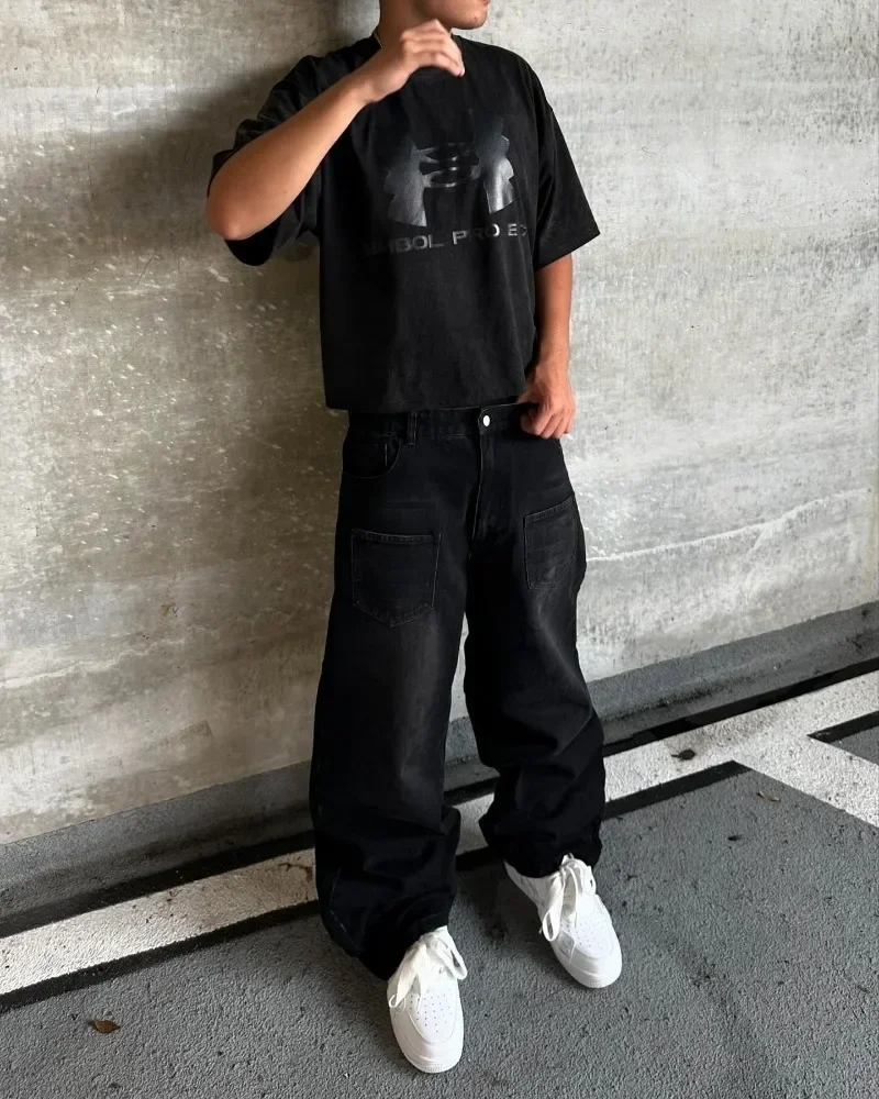 Y2k мешковатые джинсы harajuku - Фотография_4