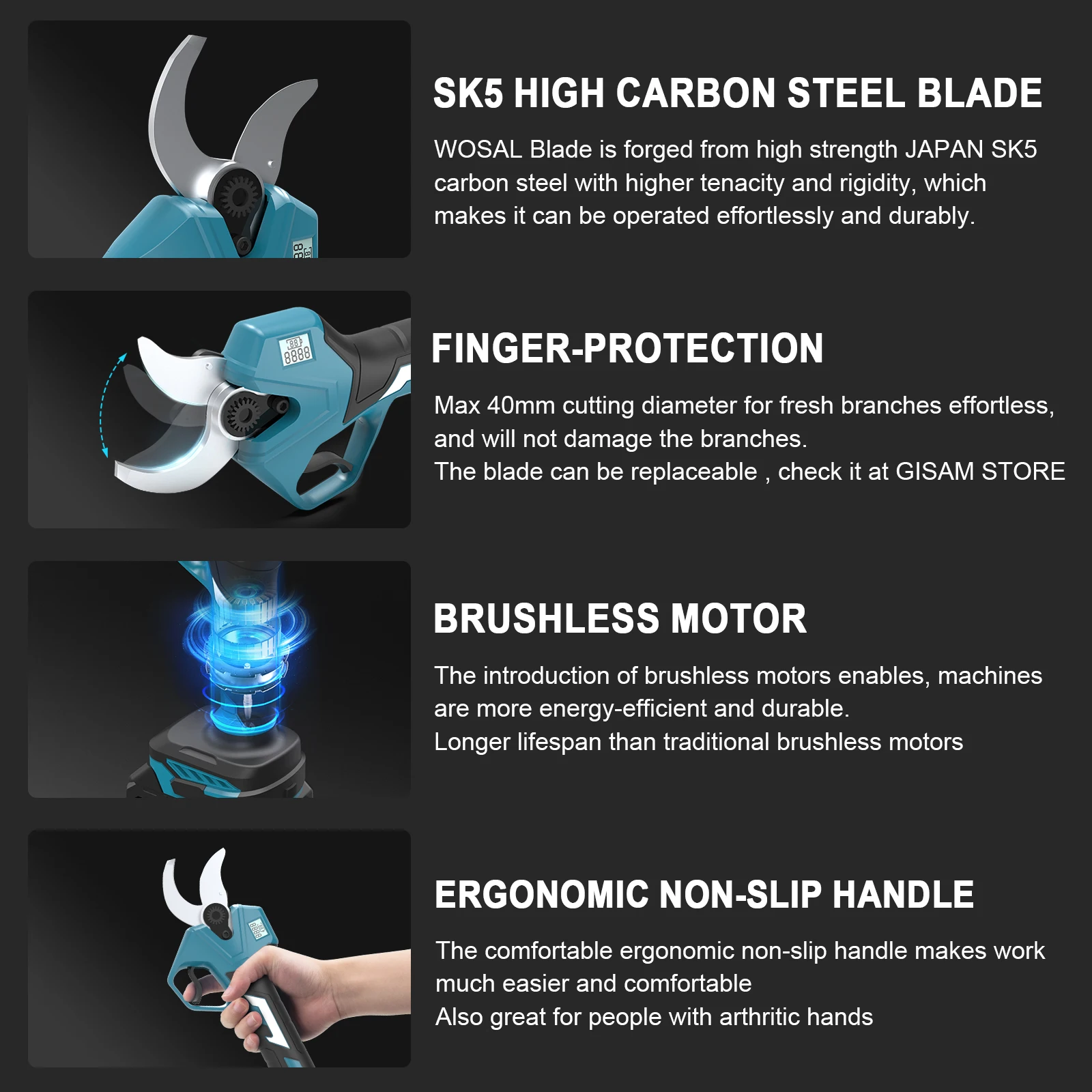 Gugd 40 мм бесщеточный электрический - Фотография_5