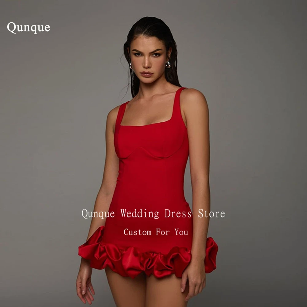 Qunque short homecoming dress straps