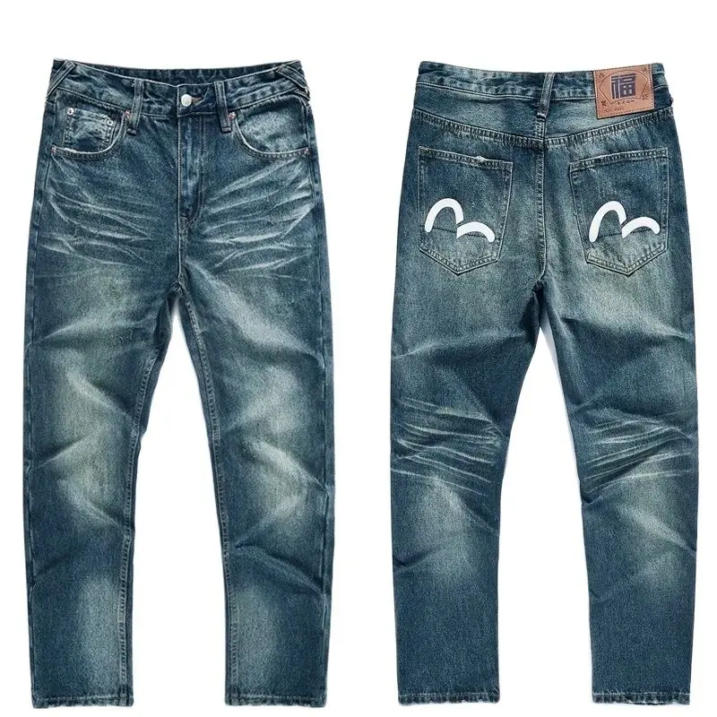 Джинсы мужские с вышивкой ручной работы - Фотография_2