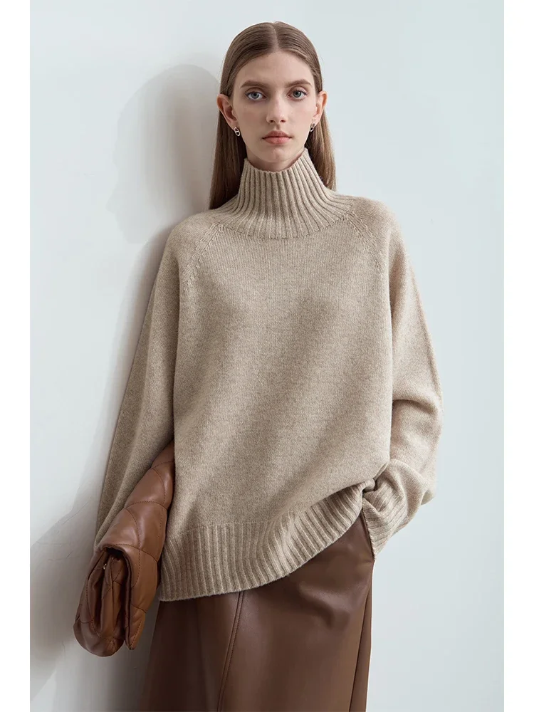 Amii минималистичный зимний женский универсальный водолазка 2024 - Фотография_4