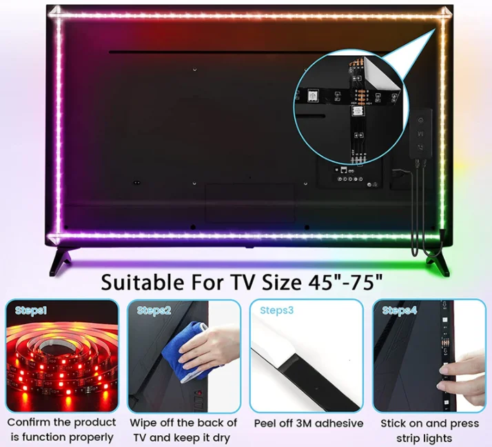 Usb светодиодная лента 5050 rgb - Фотография_6