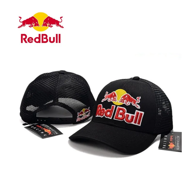 Сетчатая шляпа red bull с вышивкой