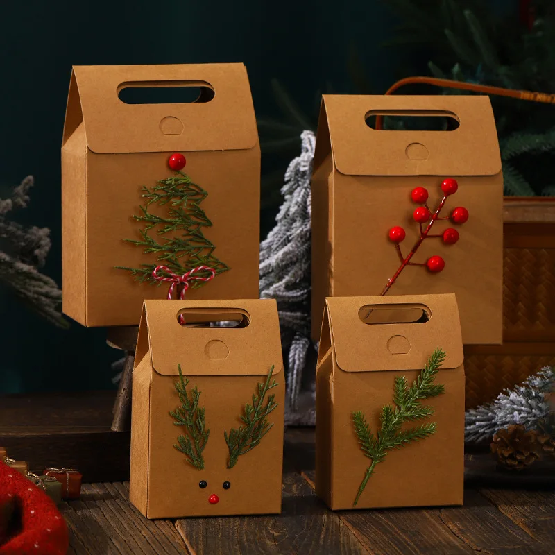 Рождественский подарок сумка из крафт-бумаги - Фотография_4