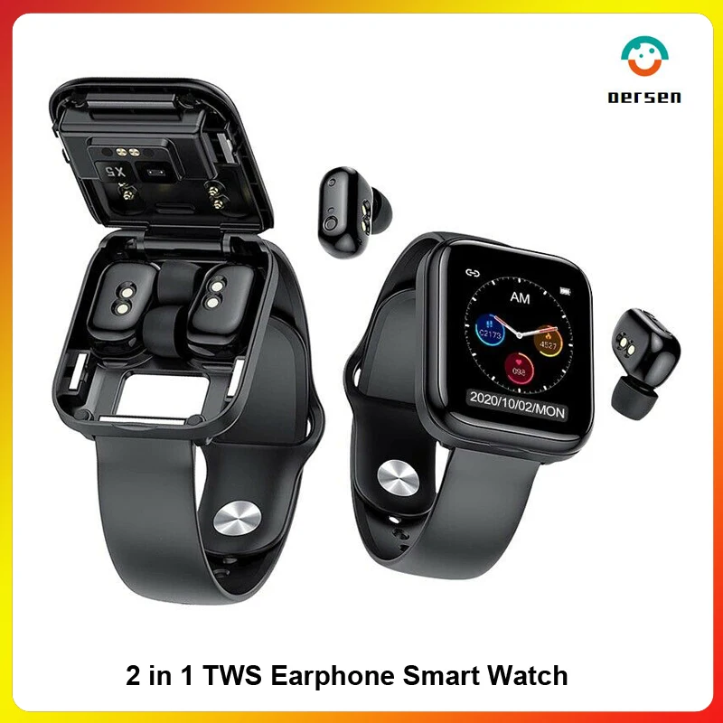 Oersen 2 в 1 x8 tws bluetooth-гарнитура беспроводные наушники смарт-часы 1