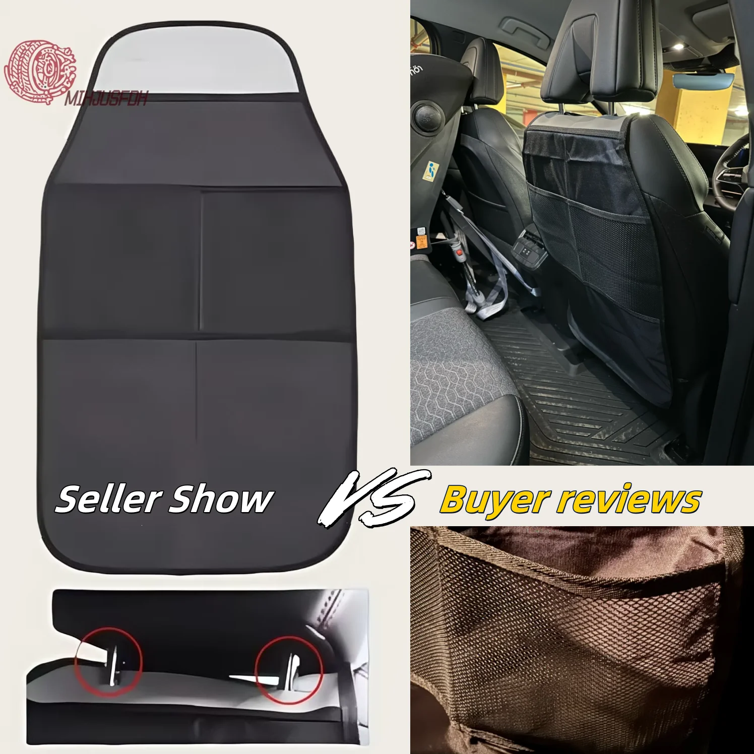 Защитный чехол для спинки автомобильного сиденья для детей - Фотография_2