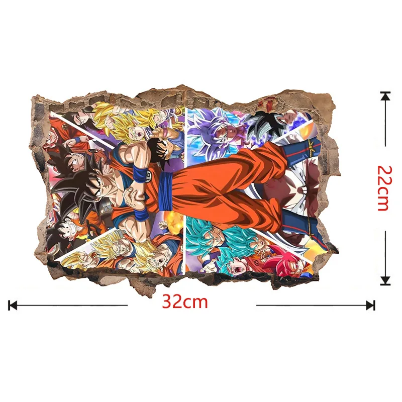 Наклейка на стену dragon ball goku sayajins - Фотография_6