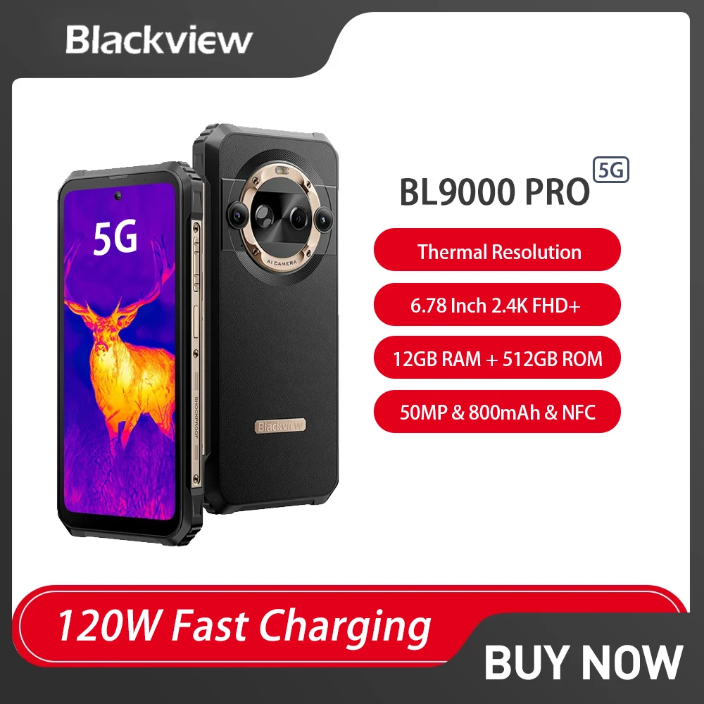 Прочный смартфон blackview bl9000 pro на базе android 14