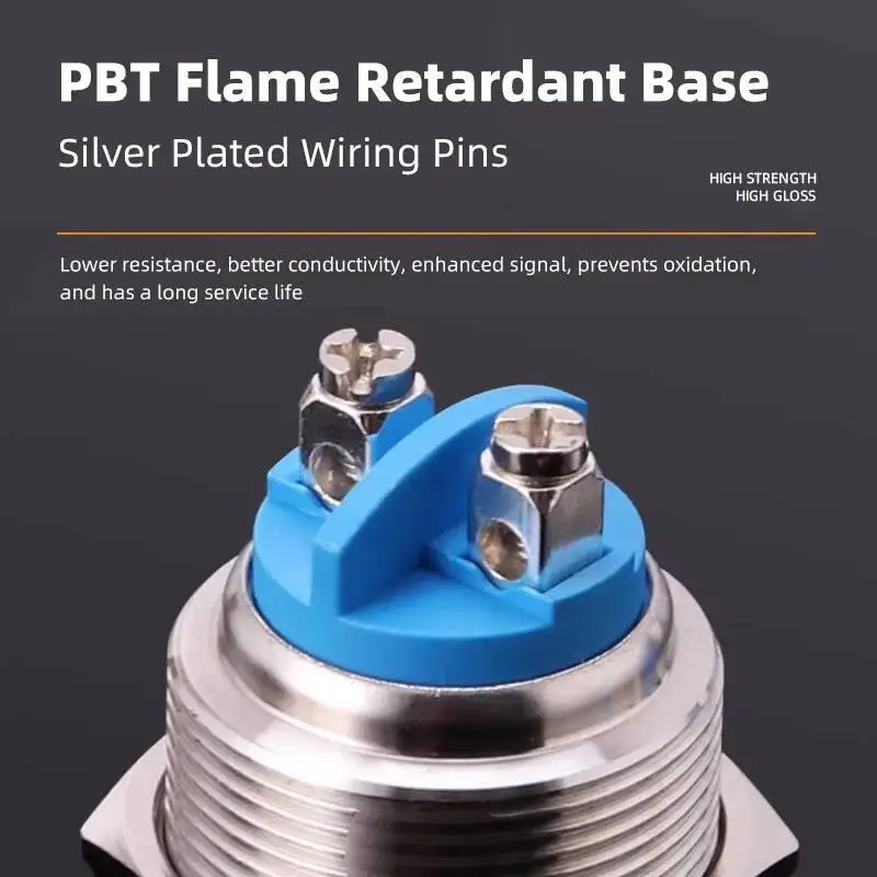 Металлический кнопочный переключатель с грибовидной головкой 16/19/22 мм - Фотография_5