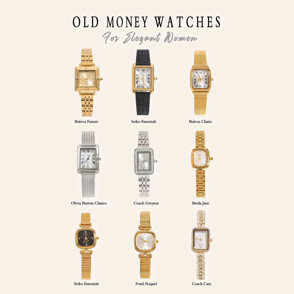 Aikoer винтажные женские часы из нержавеющей стали с японским механизмом