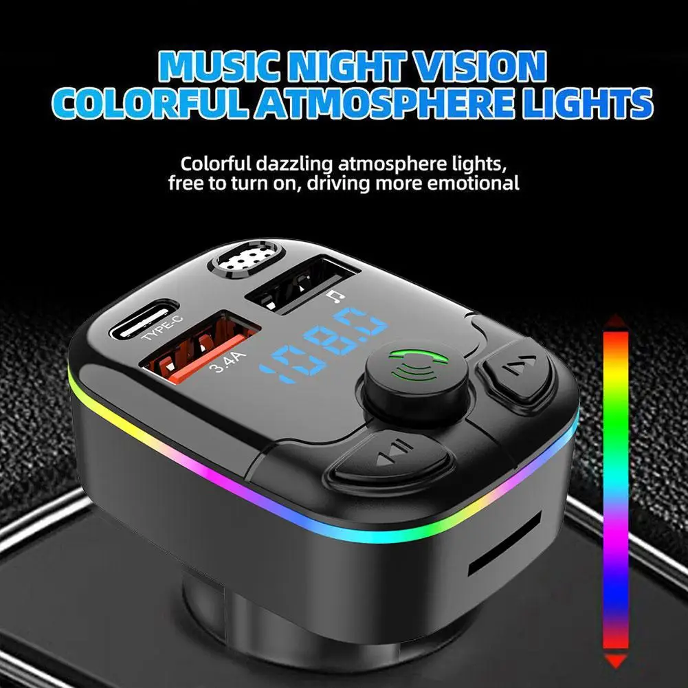 Bluetooth 5.0 автомобильный fm-передатчик - Фотография_5