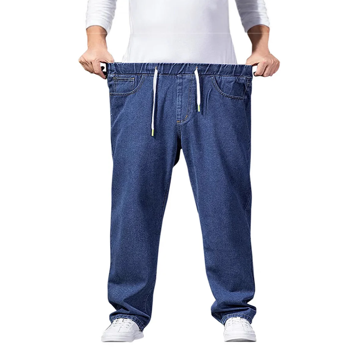 Мужские свободные джинсовые брюки европейского размера - Фотография_2