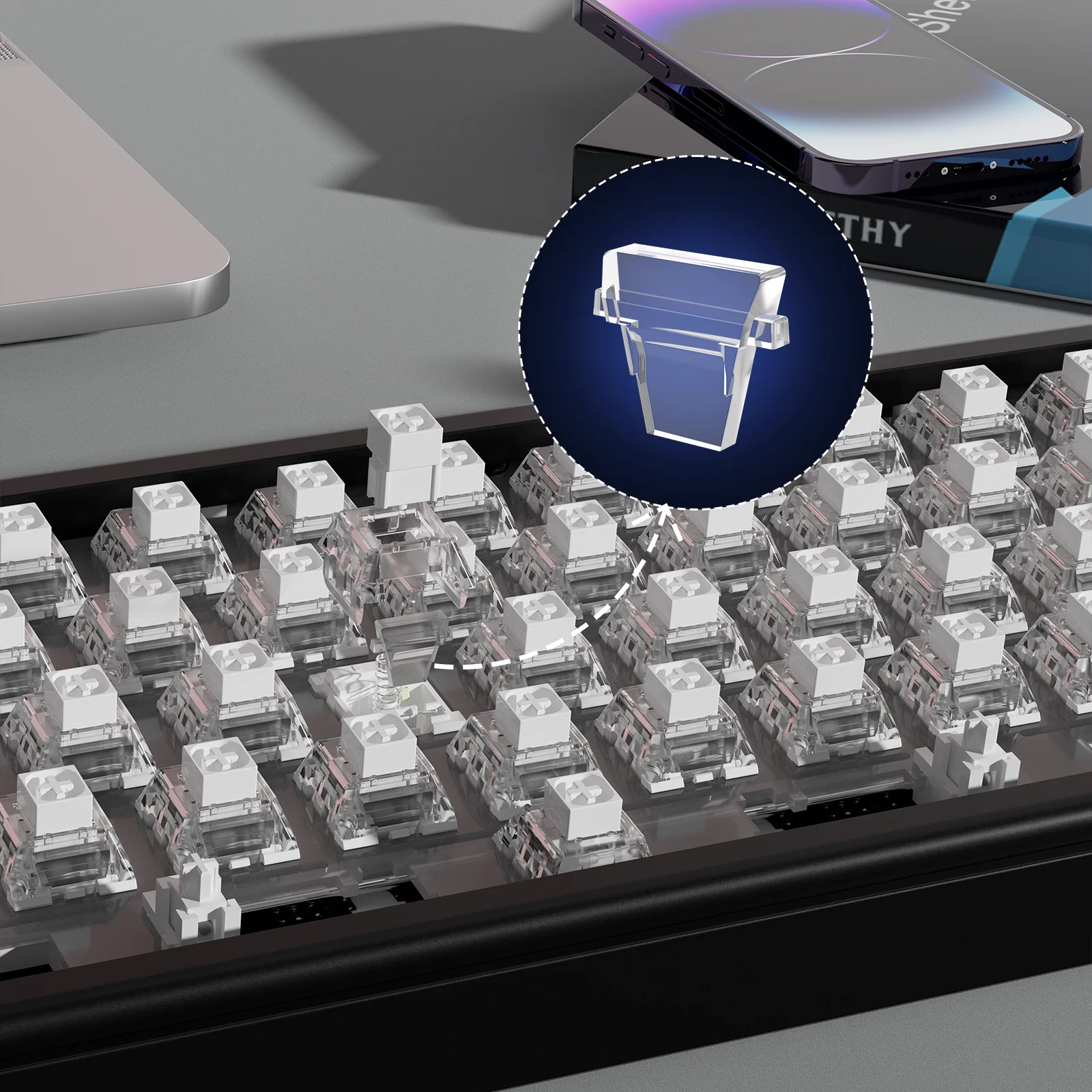 Переключатели kailh box white pro для механической клавиатуры mx - Фотография_3