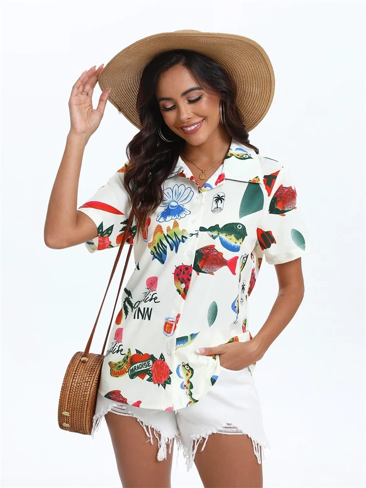 Женские рубашки с короткими рукавами