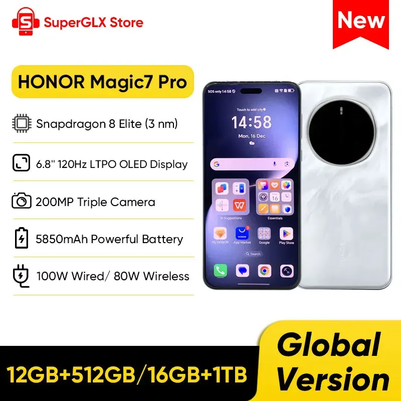 Глобальная версия honor magic7 pro 5g смартфон 6