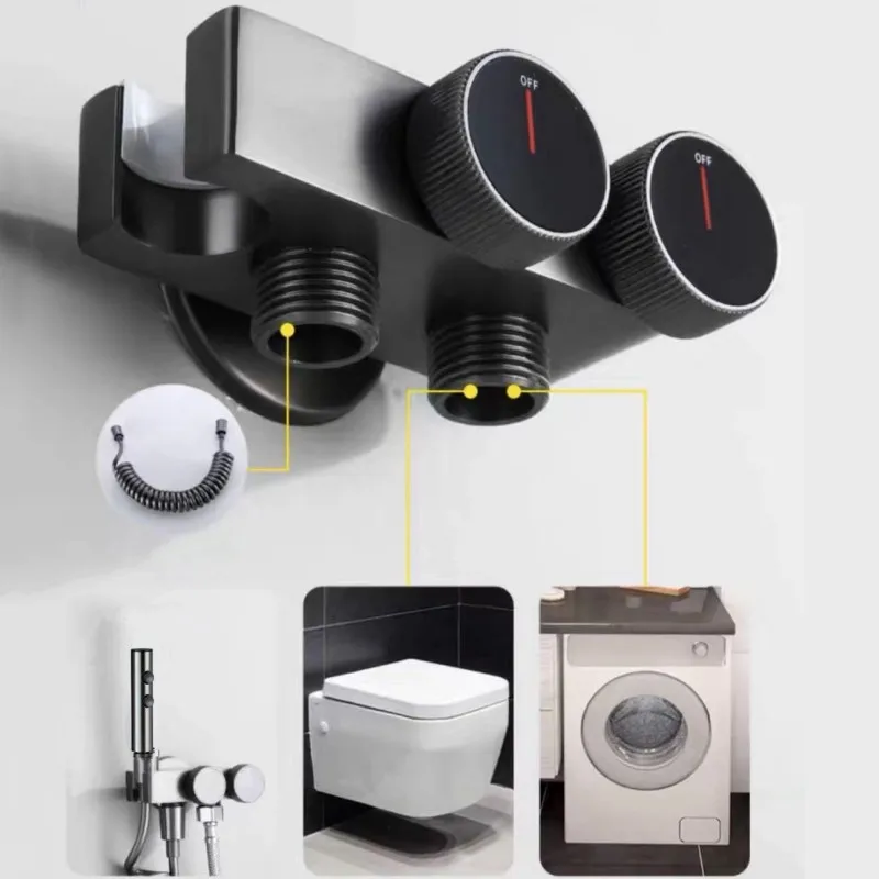 Серебряный смеситель для биде с ручным распылителем