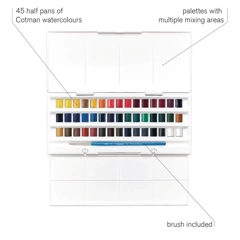 Набор акварельных красок winsor & newton cotman - Фотография_6