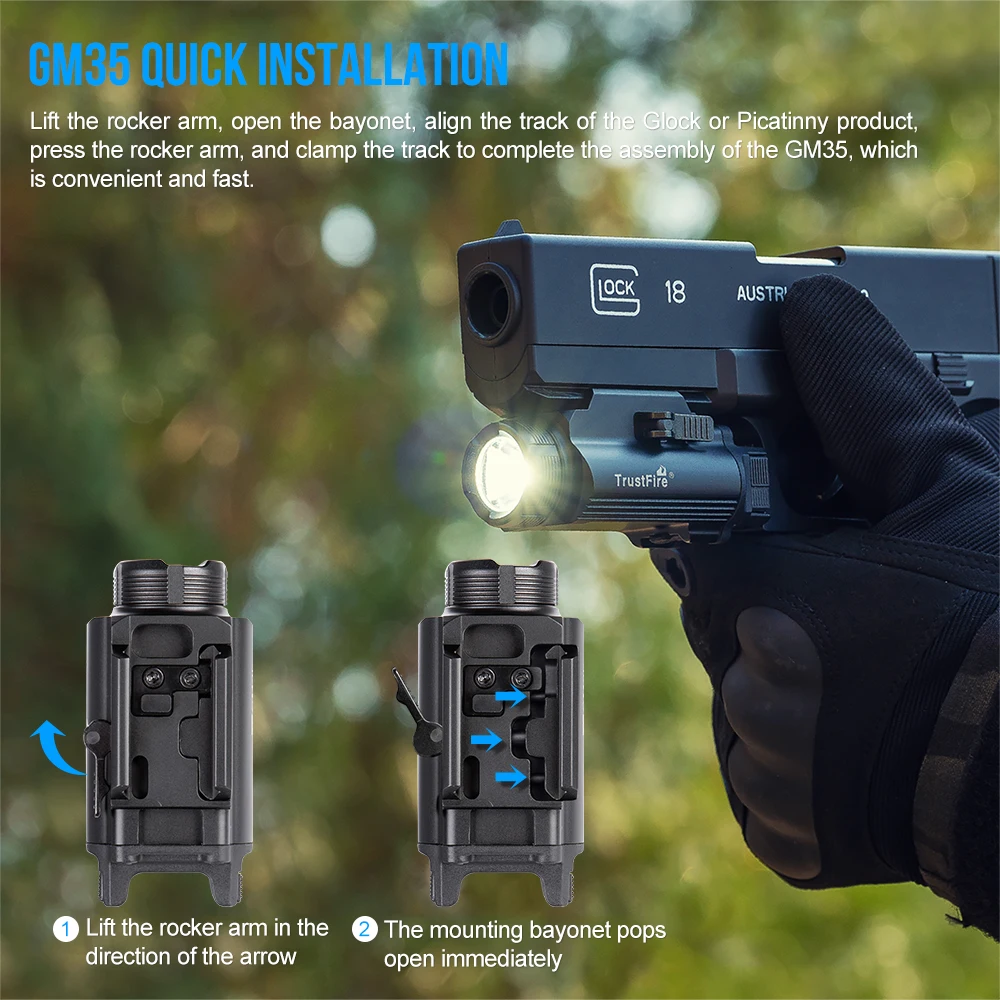 Тактические светодиодные фонари trustfire gm35 - Фотография_6