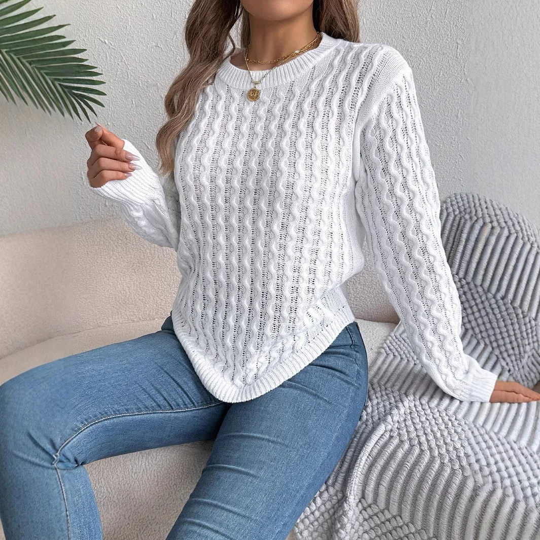 Women's sweater casual solid - Фотография_4