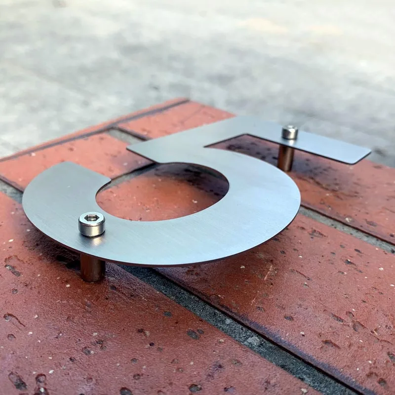 5 дюймов плавающие номера дома из нержавеющей стали - Фотография_2