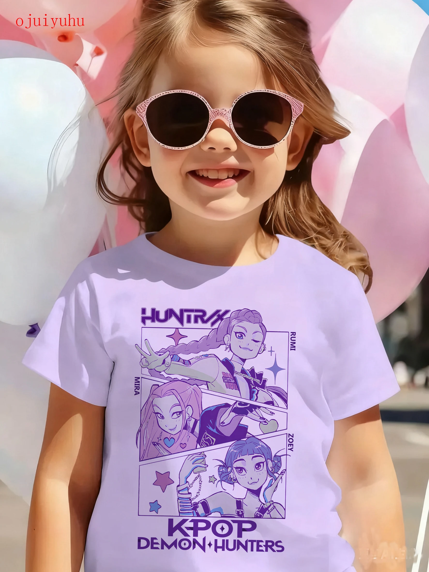 Детская футболка с забавным фильмом kpop demon hunters - Фотография_2