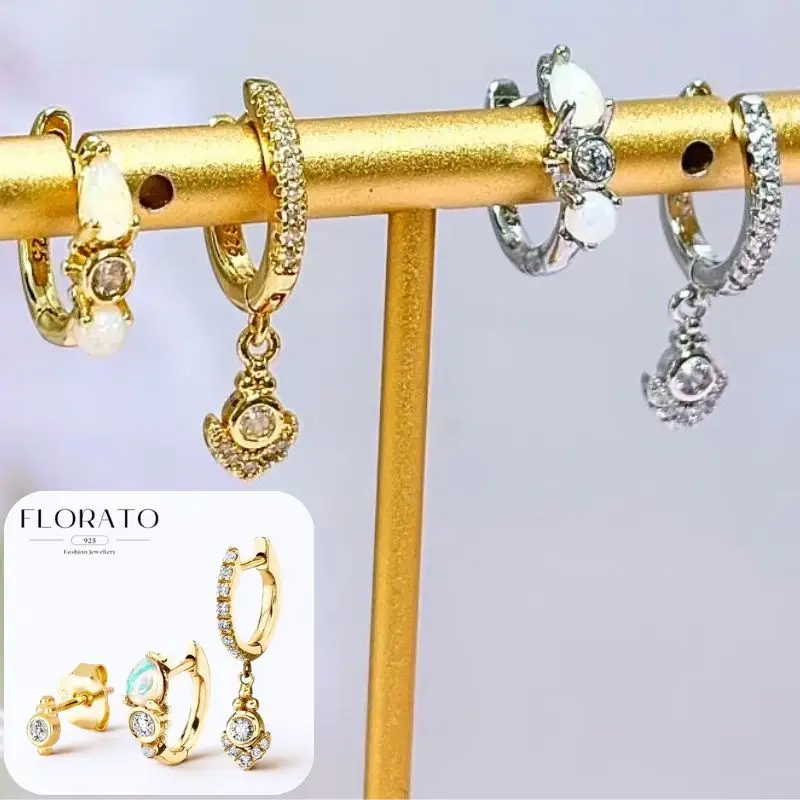 Серьги-кольца из стерлингового