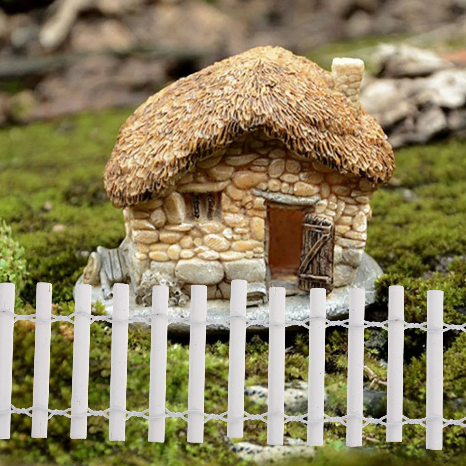 Мини-деревянный белый забор