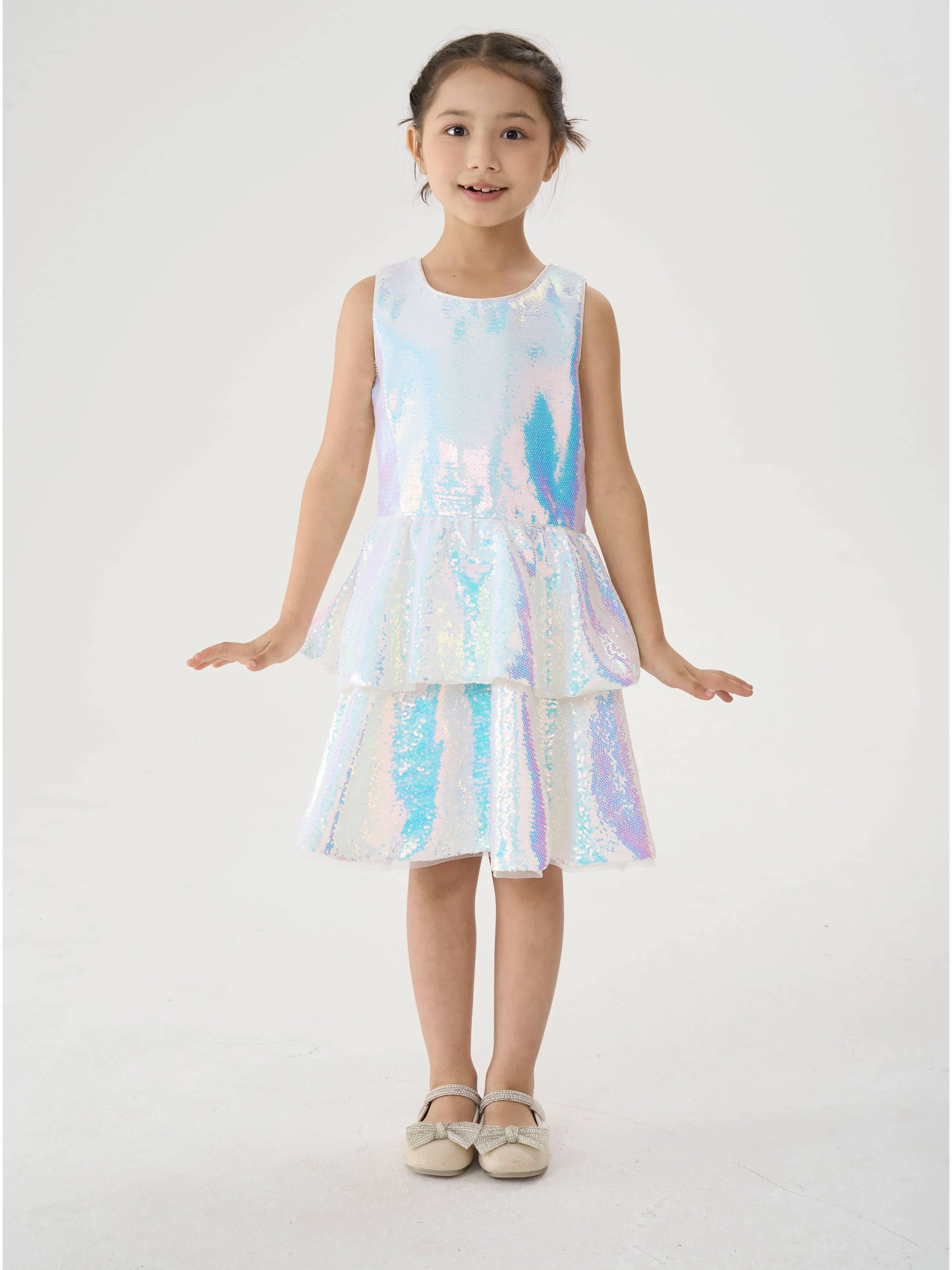 Party dress girl gradient shimmer - Фотография_2