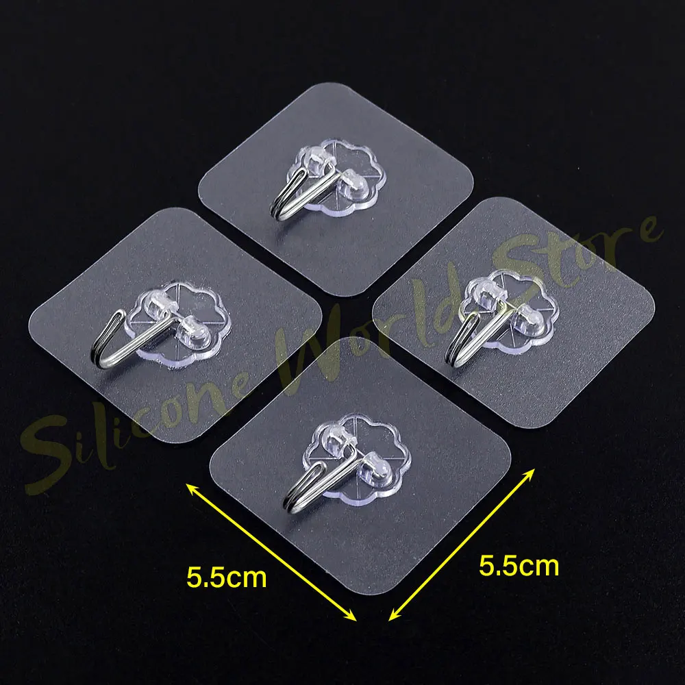 Прозрачные прочные самоклеящиеся крючки - Фотография_4