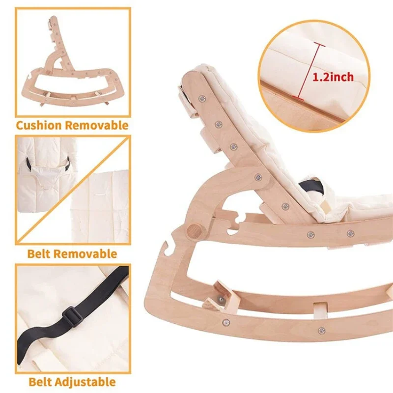 Детское кресло-качалка из цельной древесины - Фотография_4