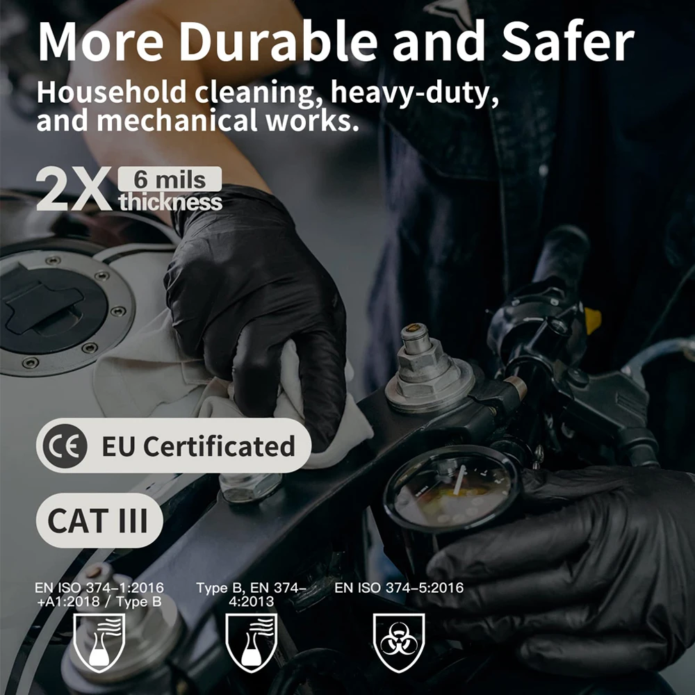 Черные нитриловые перчатки - Фотография_5