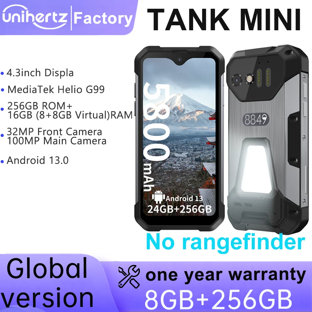 Прочный мини-телефон unihertz 8849 tank mini1