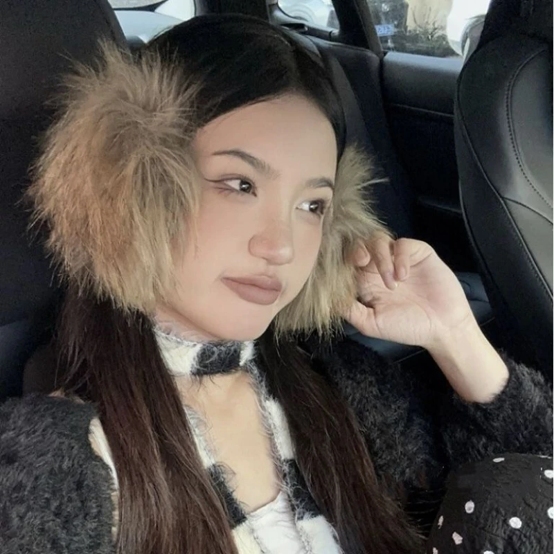 Винтажные наушники из искусственного меха норки для женщин y2k - Фотография_2