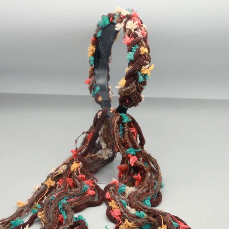 Hq женская плюшевая повязка на голову с кисточками - Фотография_5